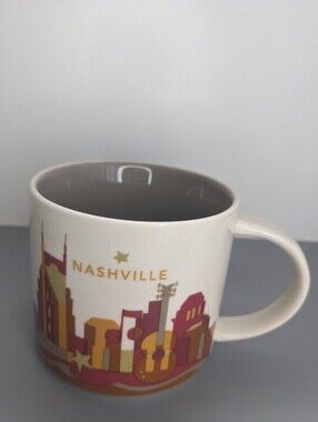 Starbucks You Are Here Nashville 2013 Retired City Collectible Coffee Mug EUC
